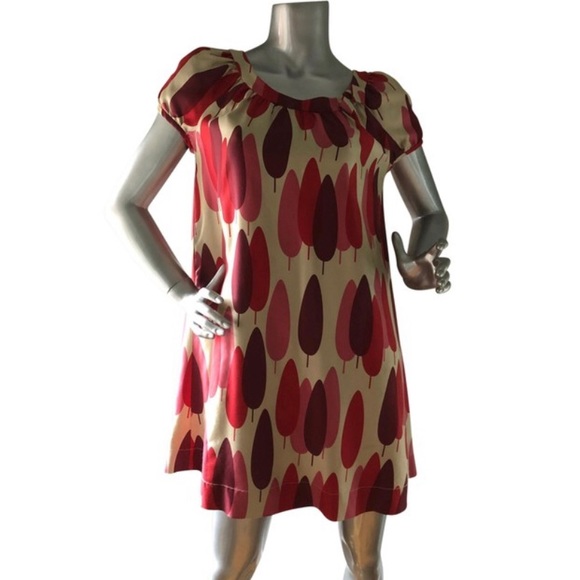 Orla Keily Cyprus Tree shift dress - shades of red - Picture 3 of 11